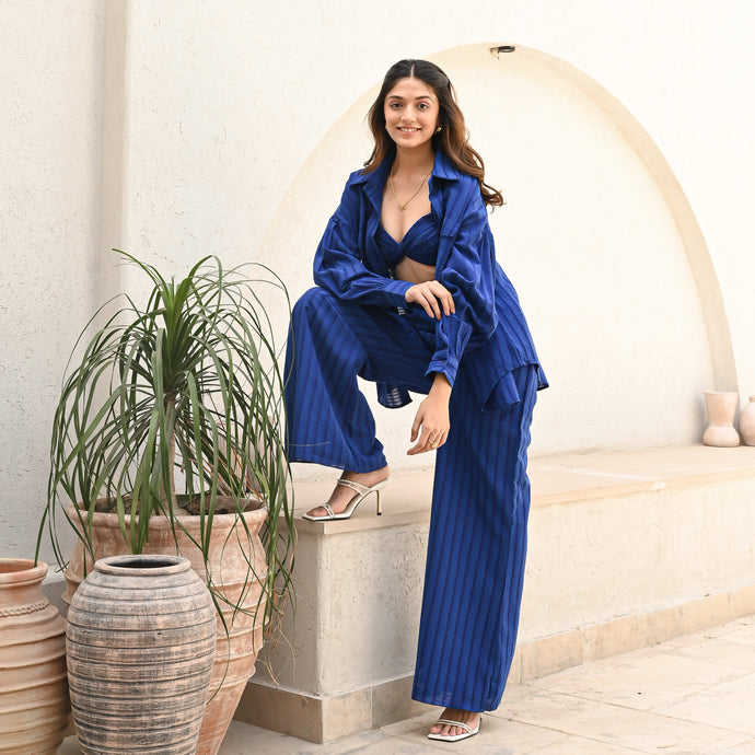 Textured Blue Co-ord Set